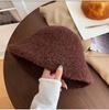Bucket Fluffy Lambswool Hat For Women Beige Warm And Cozy Winter Hat Fashionable Stylish And