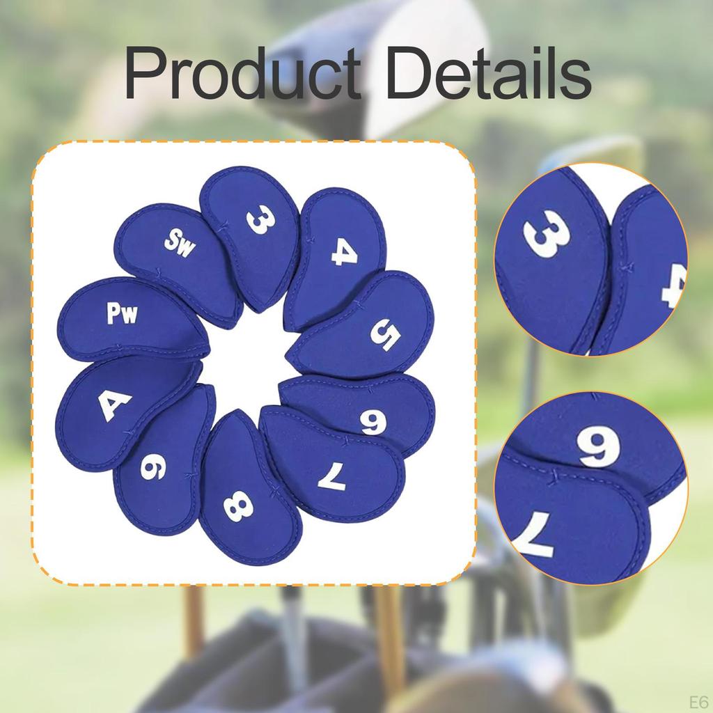 10 неопреновых чехлов для головок гольф-клубов, универсальный размер