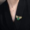 Милая зелено-желтая брошь в виде пчелы с хвостом, булавки для женщин, винтажные шпильки для воротника, женские вечерние ювелирные изделия, подарок