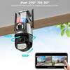 8MP 4K Wifi IP Camera Outdoor 4X Zoom Dual Lens Dual Screens PTZ Camera Ai Auto Tracking CCTV Surveillance Video Camera ICSEE