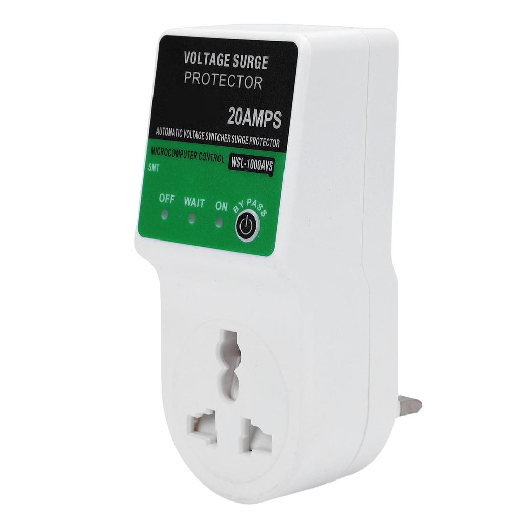 20A Voltage Protector Outlet Over Under Voltage Protective Device for Home Appliances 3 Prong Socket UK Plug