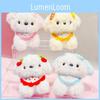 Endearing Plush Cotton Candy Dog Keychain In Bright Colors Perfect For Gift Giving