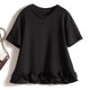 Mesh Flower Cluster Clothes! Penny-Level Elegance Women's Short-Sleeved Tencel Cotton Pullover Round Neck T-shirt 2025 Summer Hot Tops