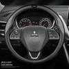 Genuine Leather Carbon Fiber Steering Wheel Cover for Mitsubishi: Outlander, Eclipse, Pajero Sport, ASX, Lancer, Junge, Yishen.