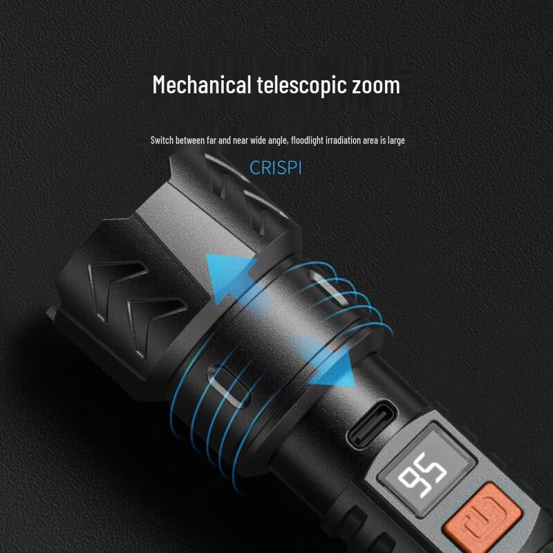 Перезаряжаемый зум-фонарик Smiling Shark SD-5239A с боковым светом, 2 шт.