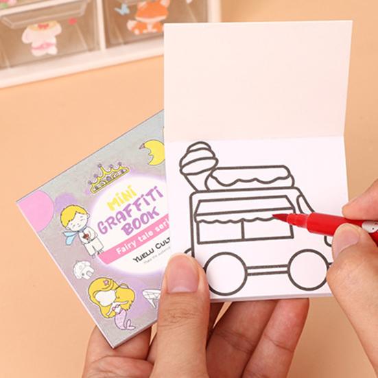 Kids Doodle Book Kids 5 Themes 50 Pictures Stimulate Imagination Portable Mini Graffiti Book with Simple Patterns