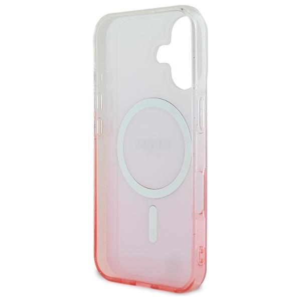 Guess Guhmp16Mhgrcelp Iphone 16 Plus6.7 Różowy/Pink Twarde Etui Iml Brokatowy Gradient Magsafe