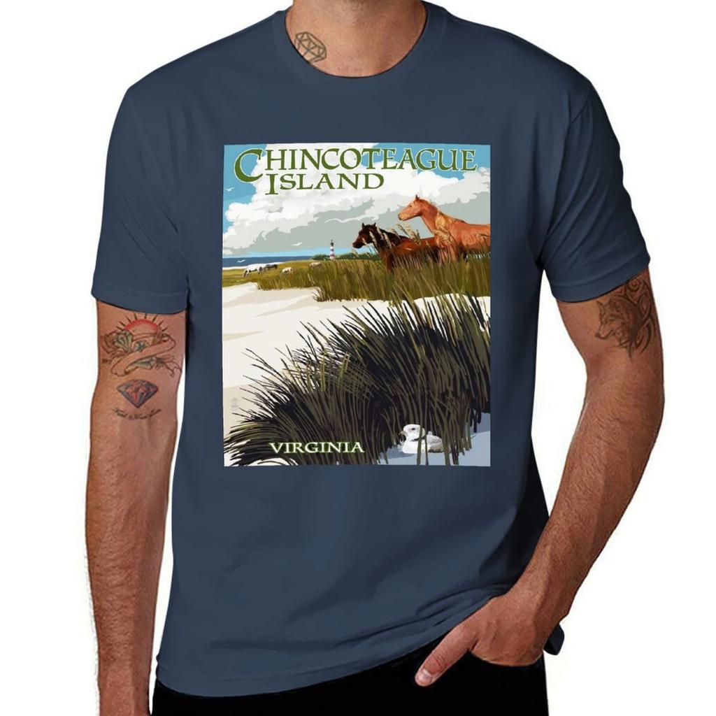 man graphic t t Chincoteague T-Shirt shirt man shirts cotton Island