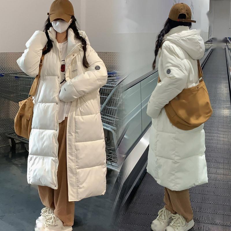 Женская пуховая хлопковая куртка средней длины, свободная зимняя хлопковая куртка большого размера