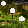 Solar Light Circular Ball White LED  Light Courtyard Garden  Outdoor Solar  Light