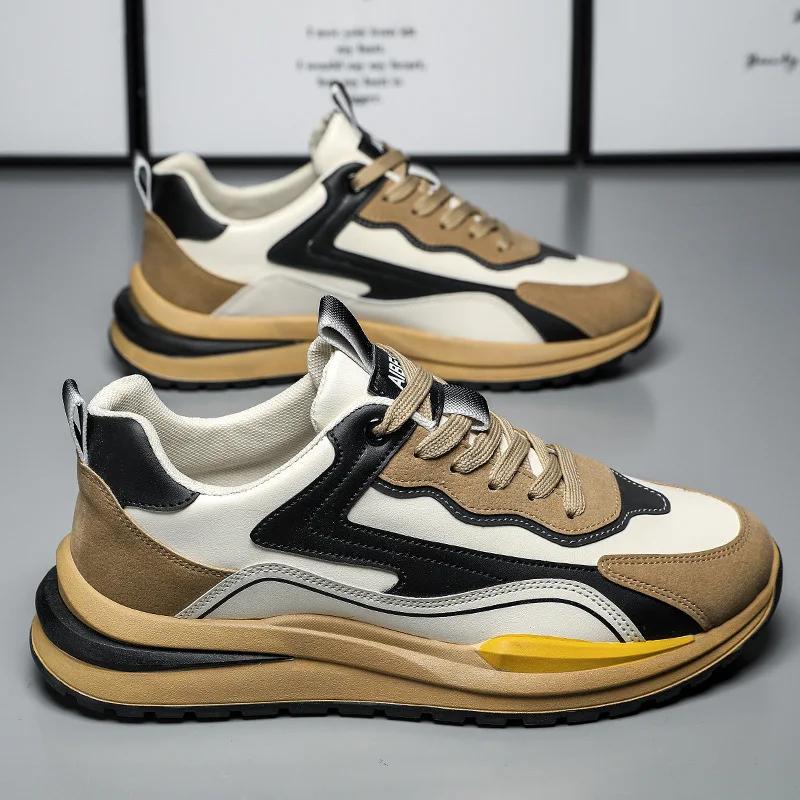 Мода 2024 года, новая мужская обувь, весна-осень, модная универсальная повседневная обувь для студентов, легкая спортивная обувь с мягкой подошвой, кроссовки