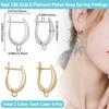 Beebeecraft 12 шт. Золотые Серебряные Застежки-крючки для серег с петлей Покрытие 18K Золотом и Платиной Серьги-хуппи Фурнитура для изготовления украшений своими руками