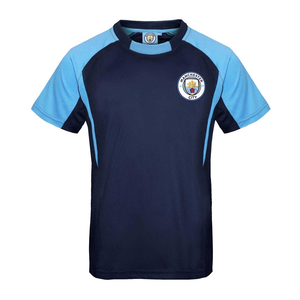 Manchester City FC Boys Crest Polyester T-Shirt