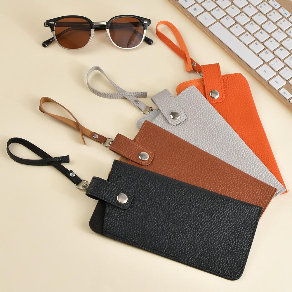 Women's Eyeglass Case Soft PU Leather Eyewear Glasses Holder Pocket Cases Slim Travel Portable Sunglasses Storage Bag Pouch