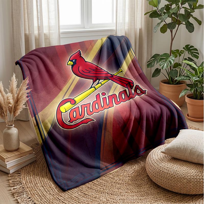 St. Louis Cardinals Flannel Fleece Blanket Cozy Warm Throw Blanket For Couch Bed Travel All Season Use