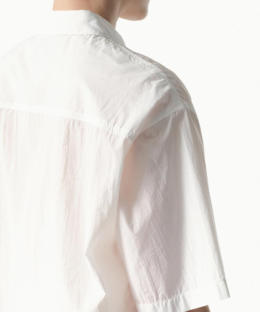 MUSINSA STANDARD [City Leisure] Lightweight Nylon Oversized Short Sleeve Shirt [White]