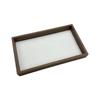 1 Pc, Walnut Wood Pattern Jewelry Box, Jewelry Tray, Suitable for Storing Necklaces, Rings, Earrings and Ear Studs. Color: Beige