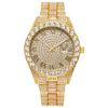 European and American popular men's steel belt hip-hop Roman scale diamond calendar men's quartz watch