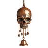 Dark Theme Wind Chime Hanging Wind Bell Vintage Skull Wind Chime for Indoor Outdoor Garden Patio Metal Hanging Bell Halloween