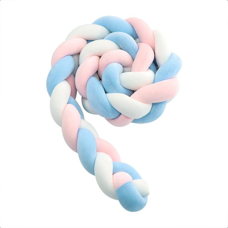 3 косы из узловатых плетеных полос для детской комнаты, бортик для кроватки материнского и младенческого класса, противоударная полоса, защитное ограждение