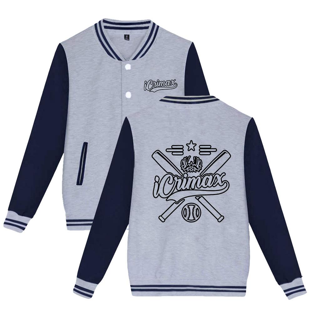 Новые женские мужские куртки куртка-бомбер Icrimax бейсбольная куртка свободного покроя хип-хоп верхняя одежда для пар колледжа одежда