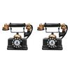 1/2PCS Vintage Artificial Telephone Model Retro Figurines Resin Ornament Craft Bar Home Desktop Miniatures Decoration Gift