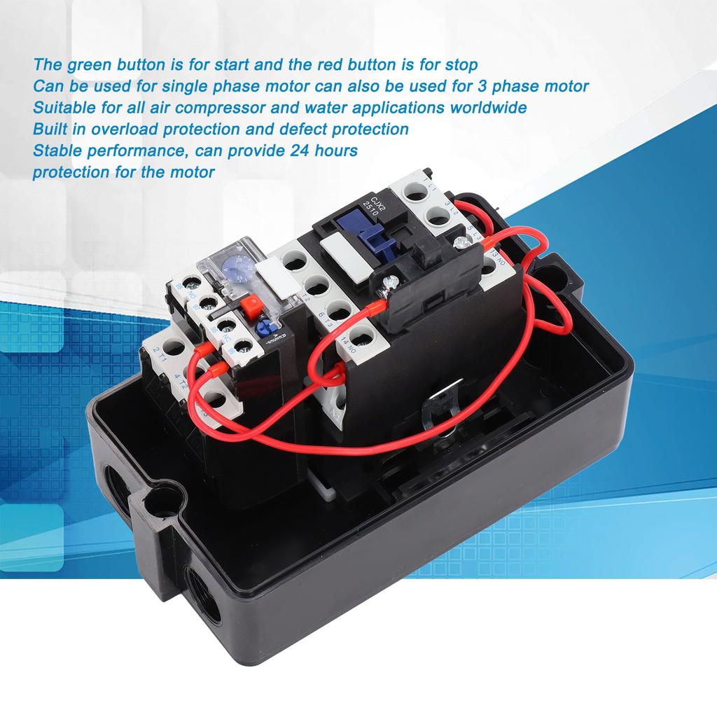 Magnetic Starter ABS Water Proof Housing Magnetic Starter Control Switch Single Phase 220V 230V