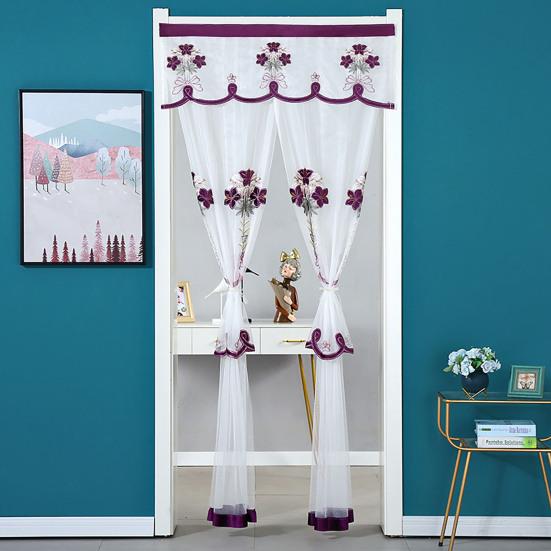 Дверная перегородка, драпировка, двухслойная сетка, декоративная лента для крепления, летняя перегородка для гостиной, спальни, перегородка для конфиденциальности, занавеска, товары для дома