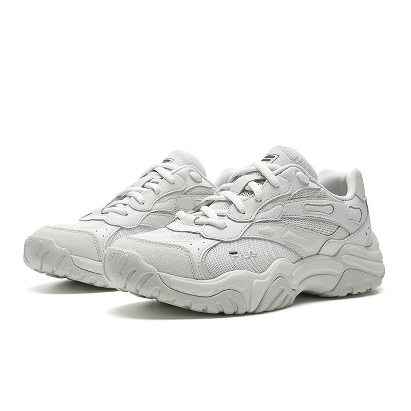 Fila Мужские кроссовки Koral Coral, удобные, прочные, дышащие, в стиле «папиных кроссовок», белые и серые, F12M612107FWO