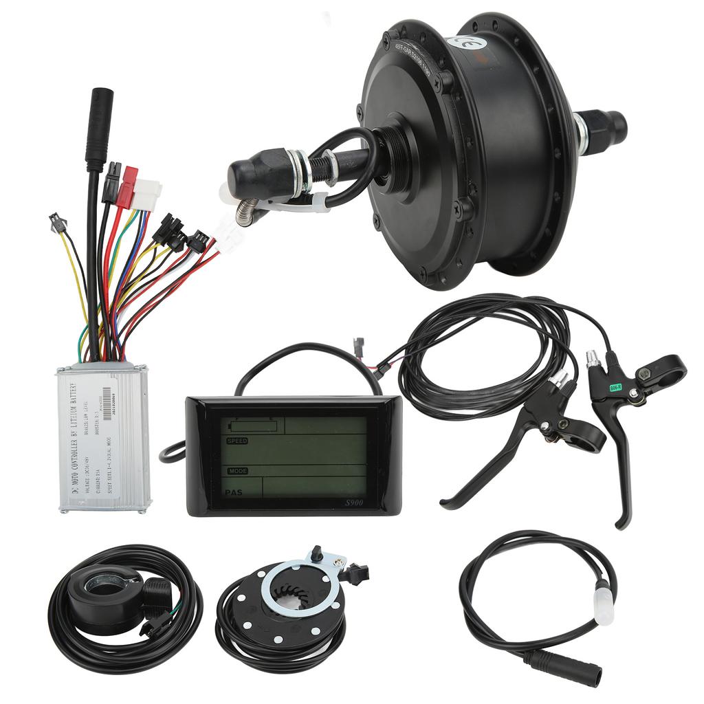 Комплект для переоборудования электровелосипеда 48 В 250 Вт Контроллер 15 А ЖК-панель S900 Комплект мотор-колеса с задним приводом Для 20-дюймового обода со спицами