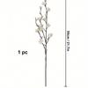 Artificial Flowers White Plum Blossom 21.7'' Fake Wintersweet Long Stem Plastic Flowers Home Hotel Office Wedding Party Garden Decor