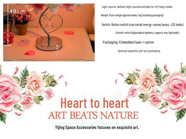 Элегантная европейская настольная лампа с перьями - Уютный светодиодный прикроватный светильник для спален и свадеб