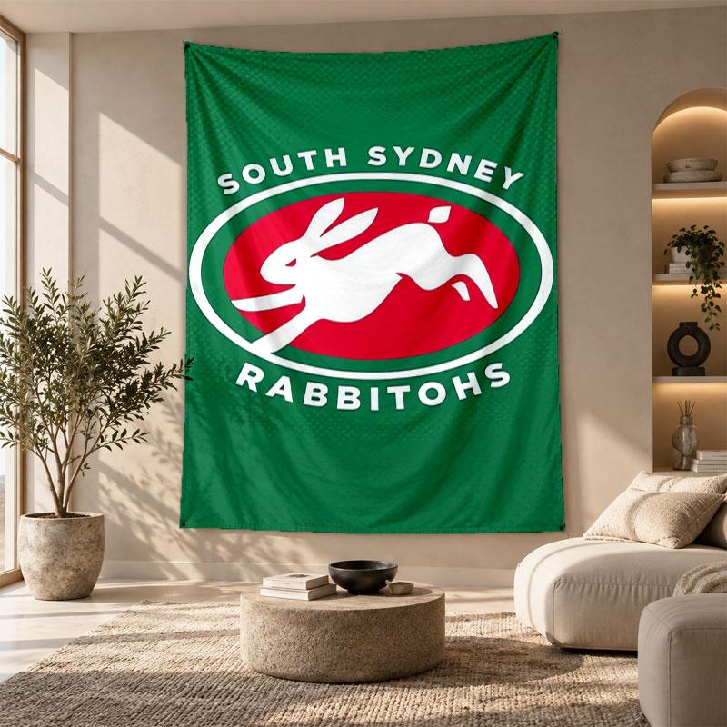 Decorative Tapestry,South Sydney Rabbitohs Printed Wall Art, Lightweight Wall Hanging For Bedroom Background