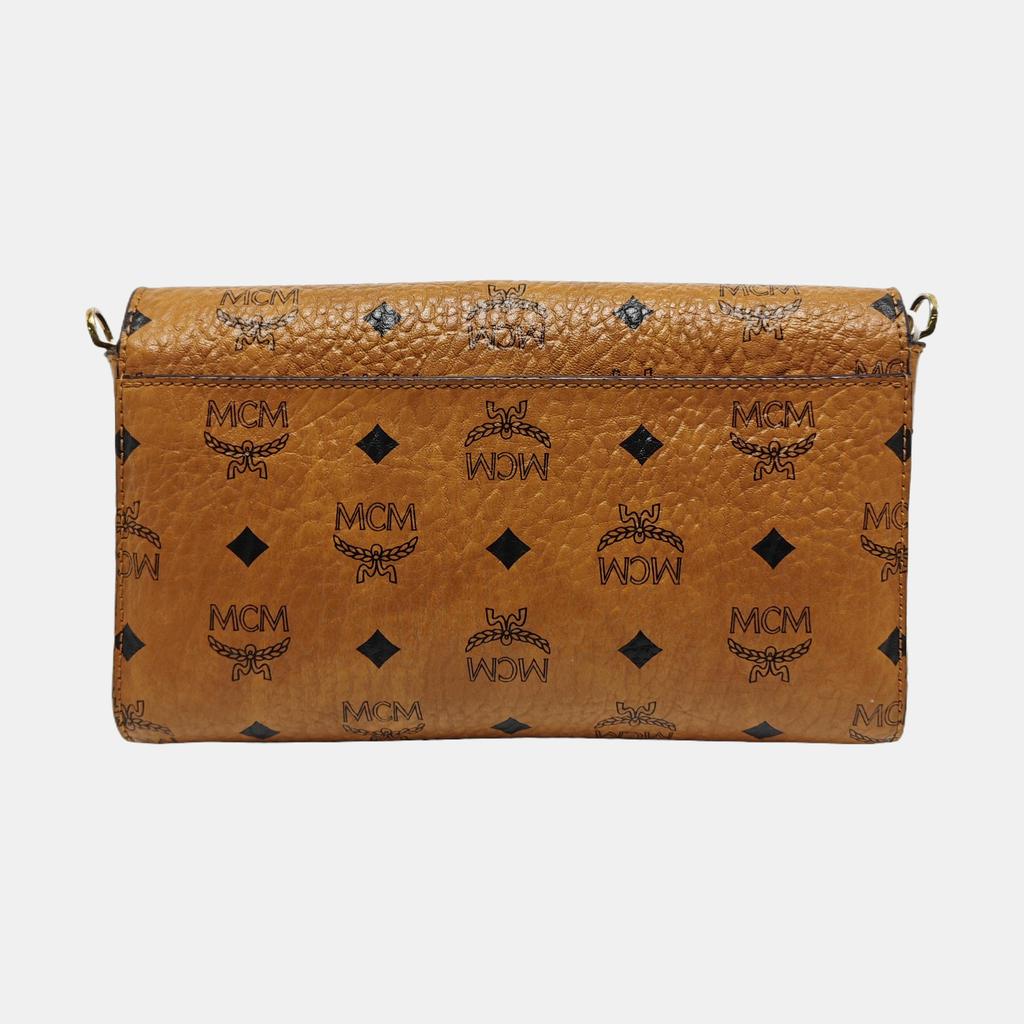 [Pre-Owned] Millie Visetos Classic Monogram Print Light Trendy Cool Girl Flap Chain Crossbody Bag Medium - Very Good #39JU0S