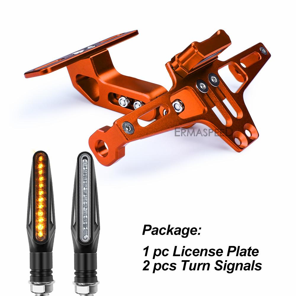 Держатель рамок номерного знака мотоцикла и светодиодный указатель поворота мотоцикла для мотокросса, уличного велосипеда, мотоцикла