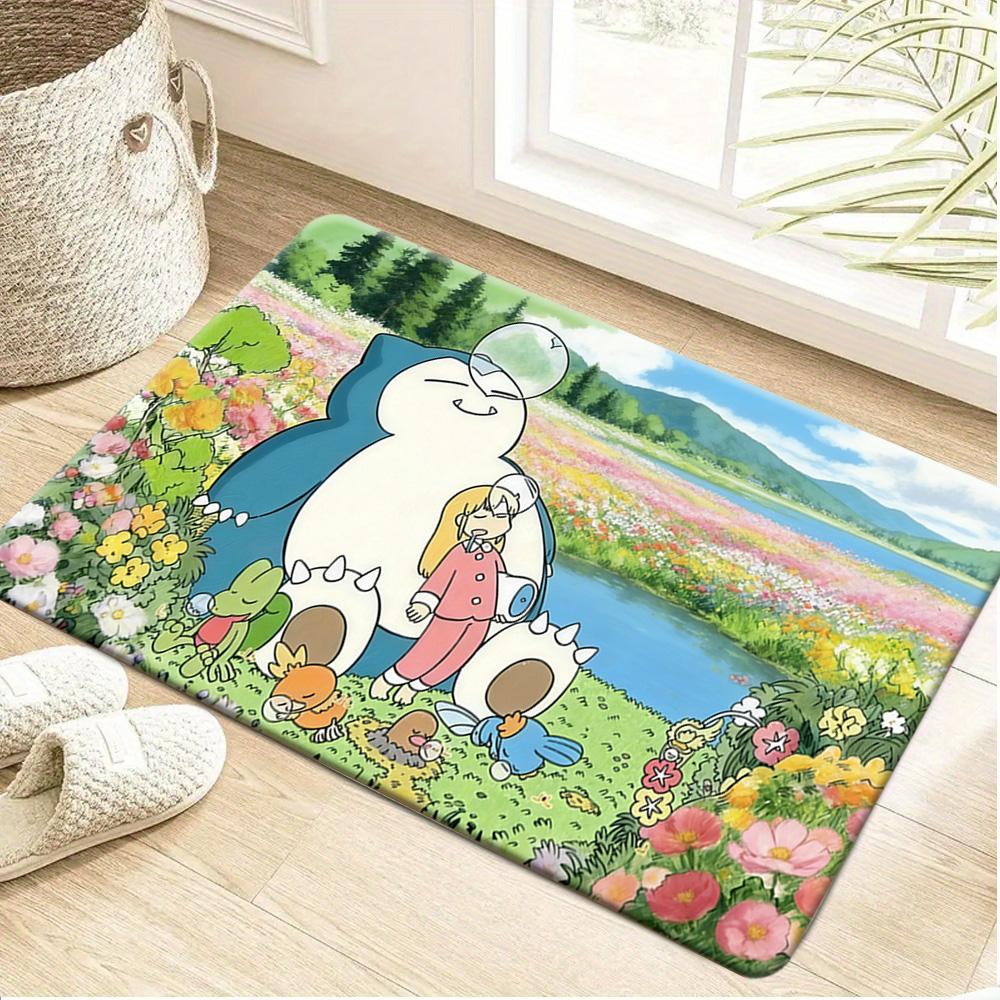 Ash Ketchum and Golem Ancient Temple Adventure Print Non-Slip Doormat Soft Floor Mat