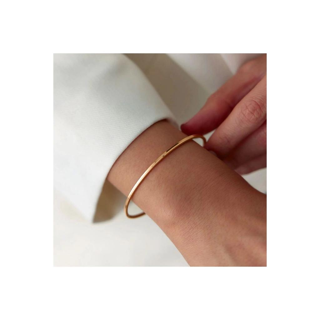 Набор из 6 браслетов из стали с эрозионной огранкой Ajda Model 14-каратного золота