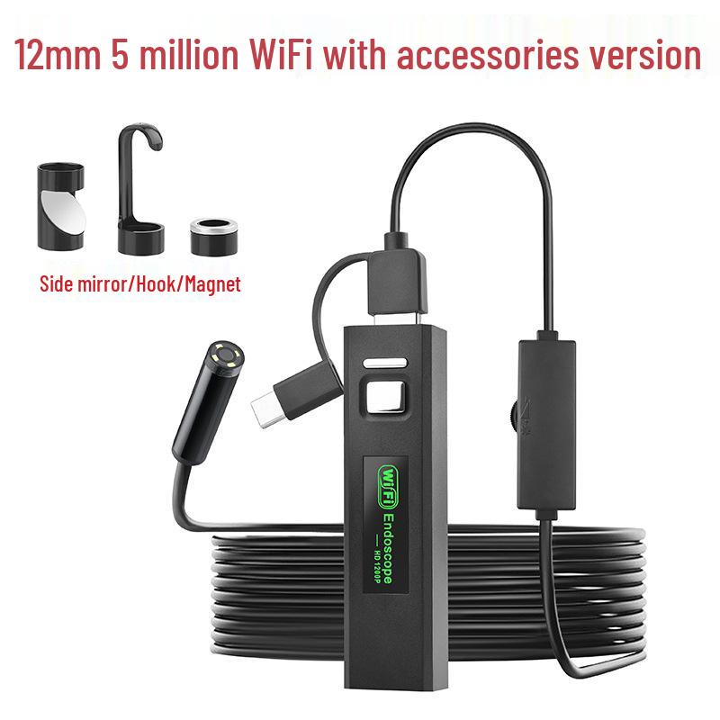 5-мегапиксельный HD WiFi эндоскоп с автофокусом 8-12 мм для мобильных телефонов и промышленной трубы/рыбный локатор