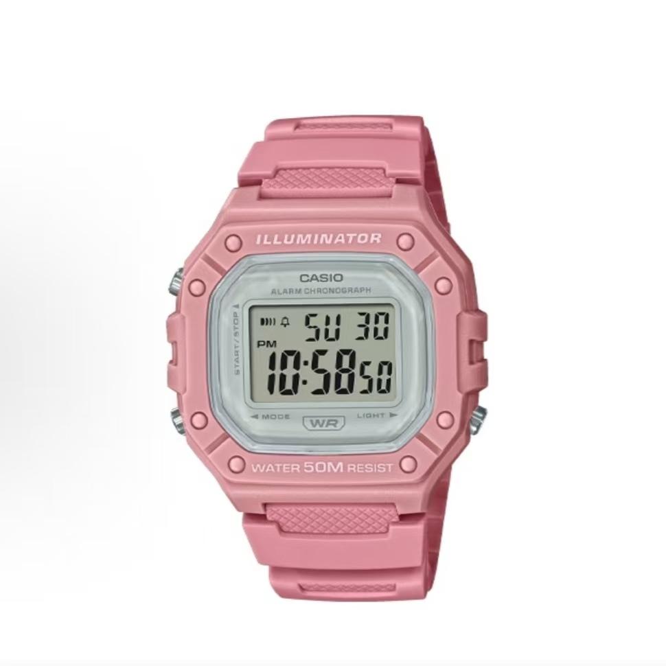 Casio Унисекс ПОДРОСТКОВЫЕ Розовые Часы W-218HC-4AV(Watch3--)
