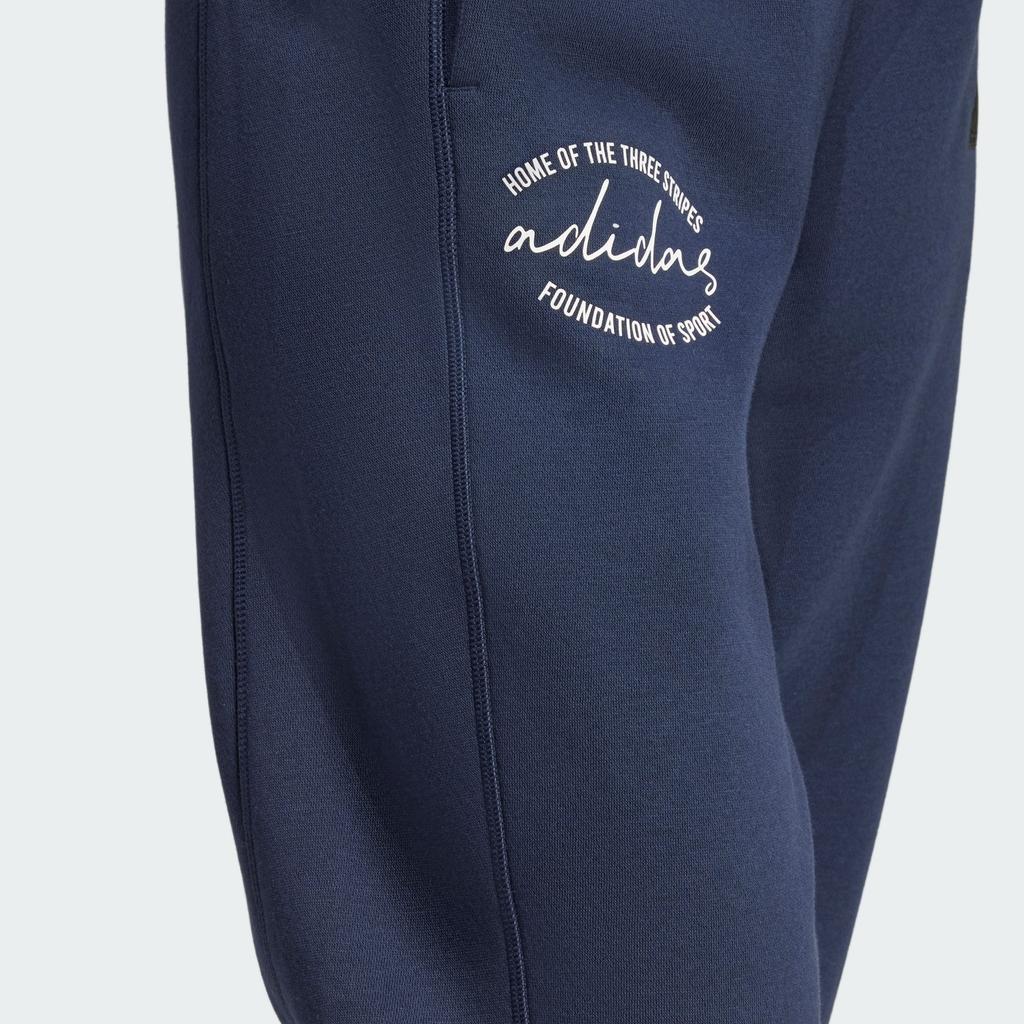 adidas Флисовые джоггеры с фирменным принтом, модные, удобные, свободного кроя, трикотажные спортивные брюки, женские джоггеры, легендарные, чернильно-синие IY1473