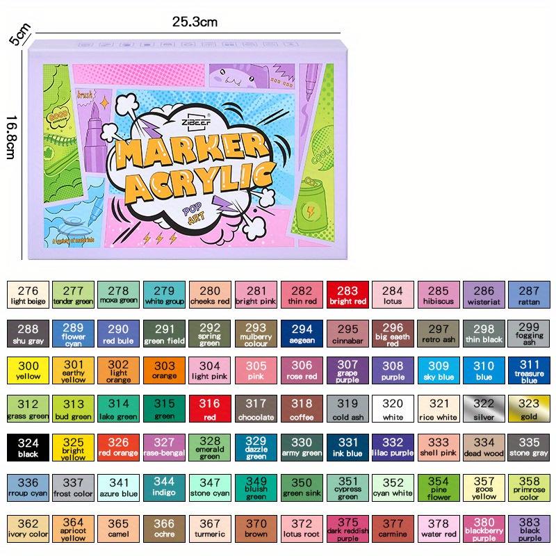Набор из 18-84 акриловых маркеров, маркер на водной основе с мягким наконечником, мягкий наконечник-кисть, маркеры для рисования телесных тонов, маркеры для рисования камнями, плиткой, стеклом, керамикой, деревом