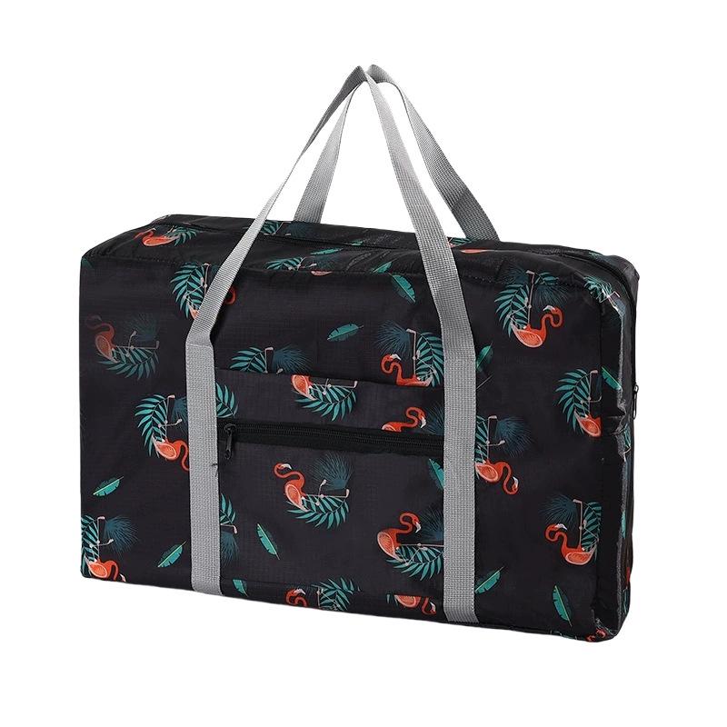 Korean Style Foldable Travel Organizer Bag - Jacquard Clothes Storage