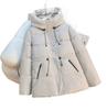 European and American new cotton-padded clothes women's medium and long hooded cotton-padded clothes, thickened and thin cotton-padded jackets, and h