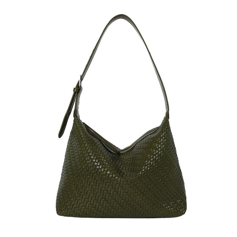 Женская плетёная сумка на одно плечо 2026 года, летняя, корейский стиль, универсальная, кросс-боди, сумка-пельмень