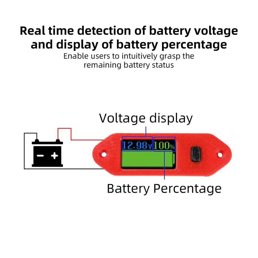DC 4-55V Battery Indicator Voltage Capacity Percentage Meter Compatible with NCM LFP Lead Acid Battery for EV Power Storage