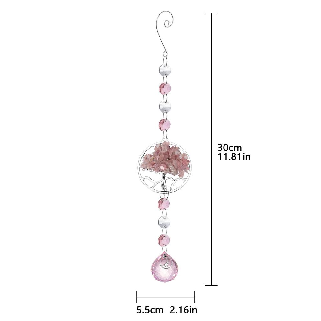 Кристальный ловец солнца Древо Жизни Подвесной ловец Подвески Колокольчики ветра Радужная призма Окно Капля Колокольчик Рождественская елка Домашний декор