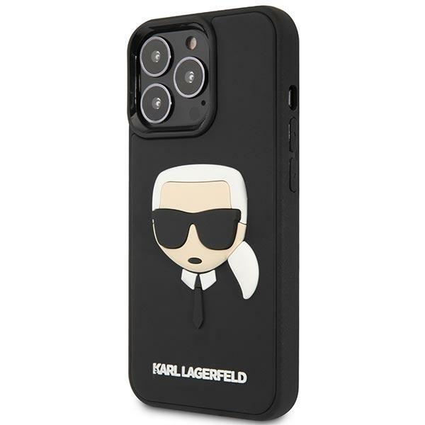 Karl Lagerfeld Klhcp14Lkh3Dbk Iphone 14 Pro 6,1 Czarny/Black Hardcase 3D Rubber Karl`s Head