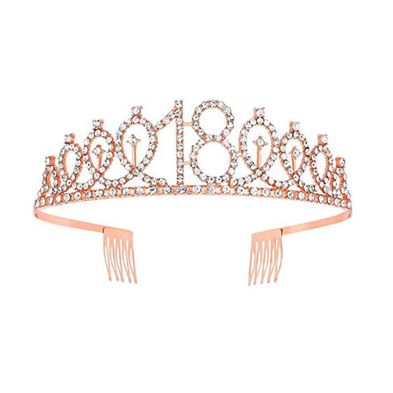 Модный сплав цифровая корона ободок со стразами корона на день рождения головной убор для мальчишника выпускной бал аксессуары для волос