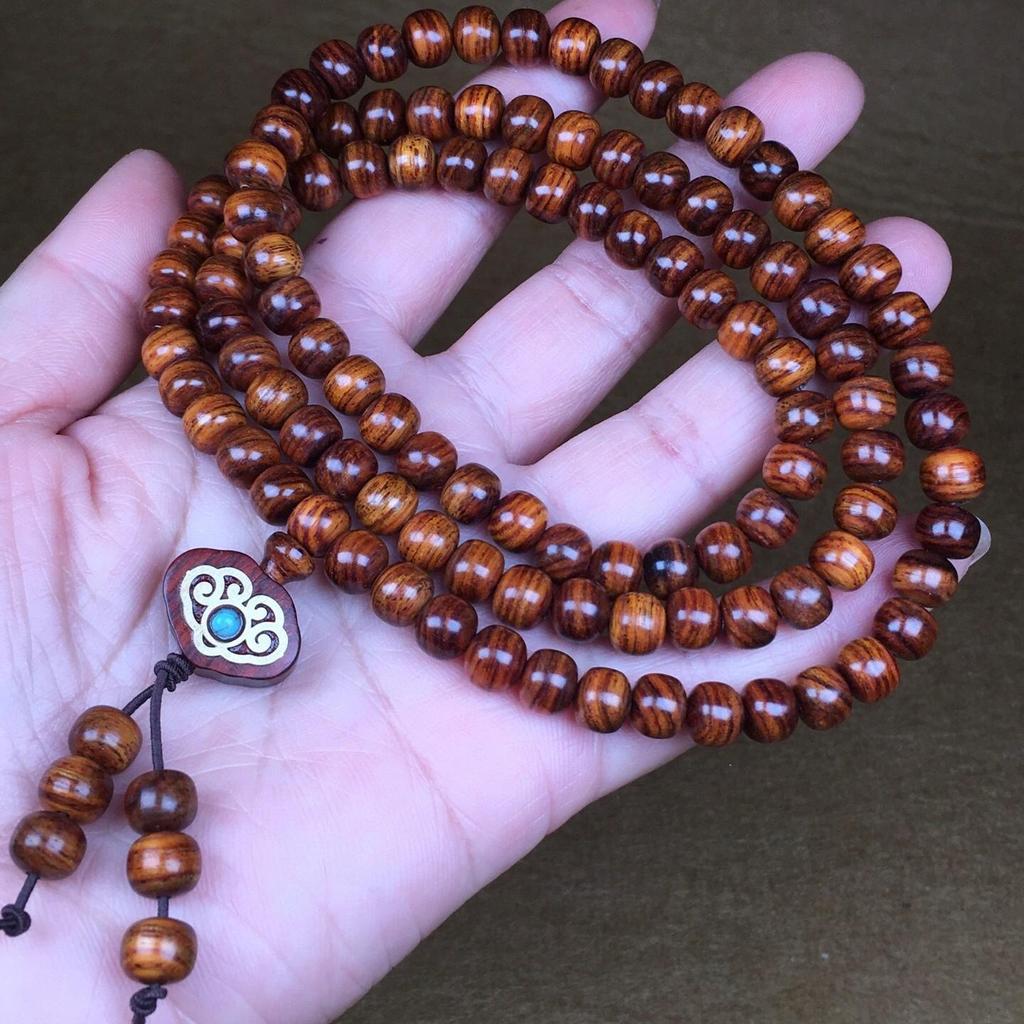 Винтажные буддийские четки из Хуанхуали Хайнаня с тигровым узором – Идеально подходят для подарков и личного использования