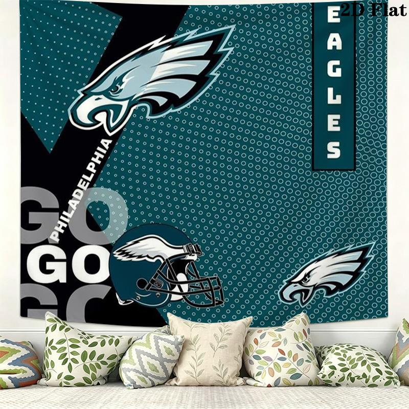 Philadelphia Eagles Wall Tapestry Aesthetic Wall Hanging Printed Fabric Blanket Decorative Tapestries for Bedroom Living Room Home Decor